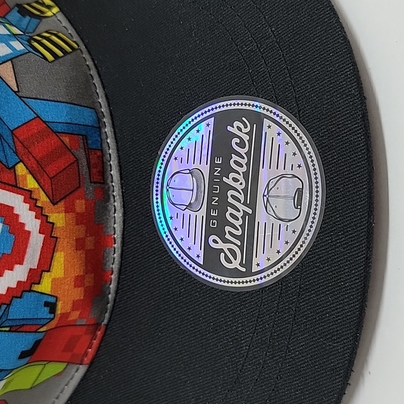 Legos Black & Gray w/ Colorful Legos Graphic Snapback Cap Hat - Picture 3 of 12